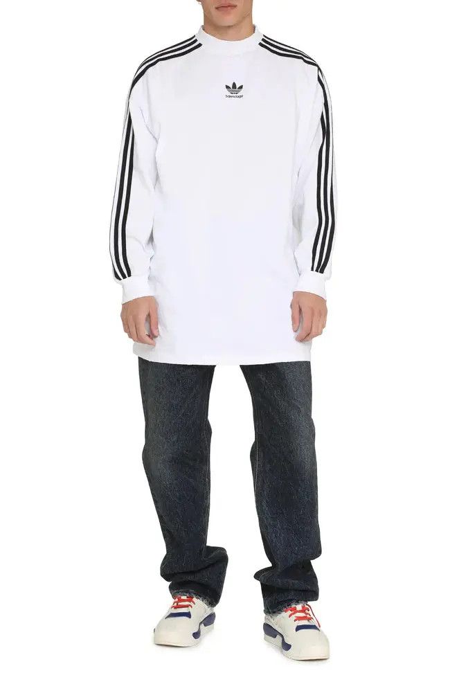 Adidas × Balenciaga o1w1db10824 Long Sleeve Shirt in Black/White Size US XXL / EU 58 / 5 - 4 Thumbnail