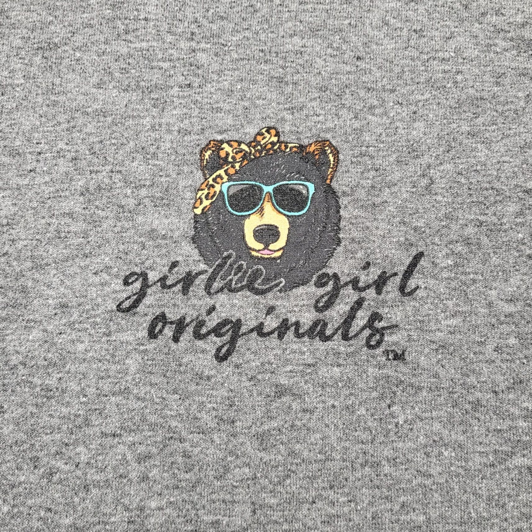 Vintage Girlie Girl Originals TShirt Women's Sz Small "Mama Bear Bandana" Graphite Gray Size S / US 4 / IT 40 - 5 Thumbnail