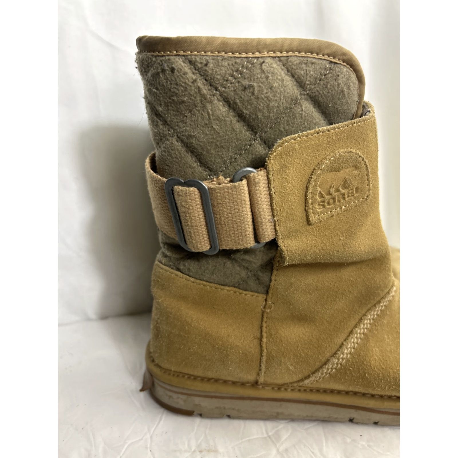 SOREL Sorel The Campus Newbie Brown Curry Suede Slip On Boot Women's Sz 7 Brown Suede Bootie Slip On UKNL2068-373 Size US 7 / IT 37 - 4 Thumbnail