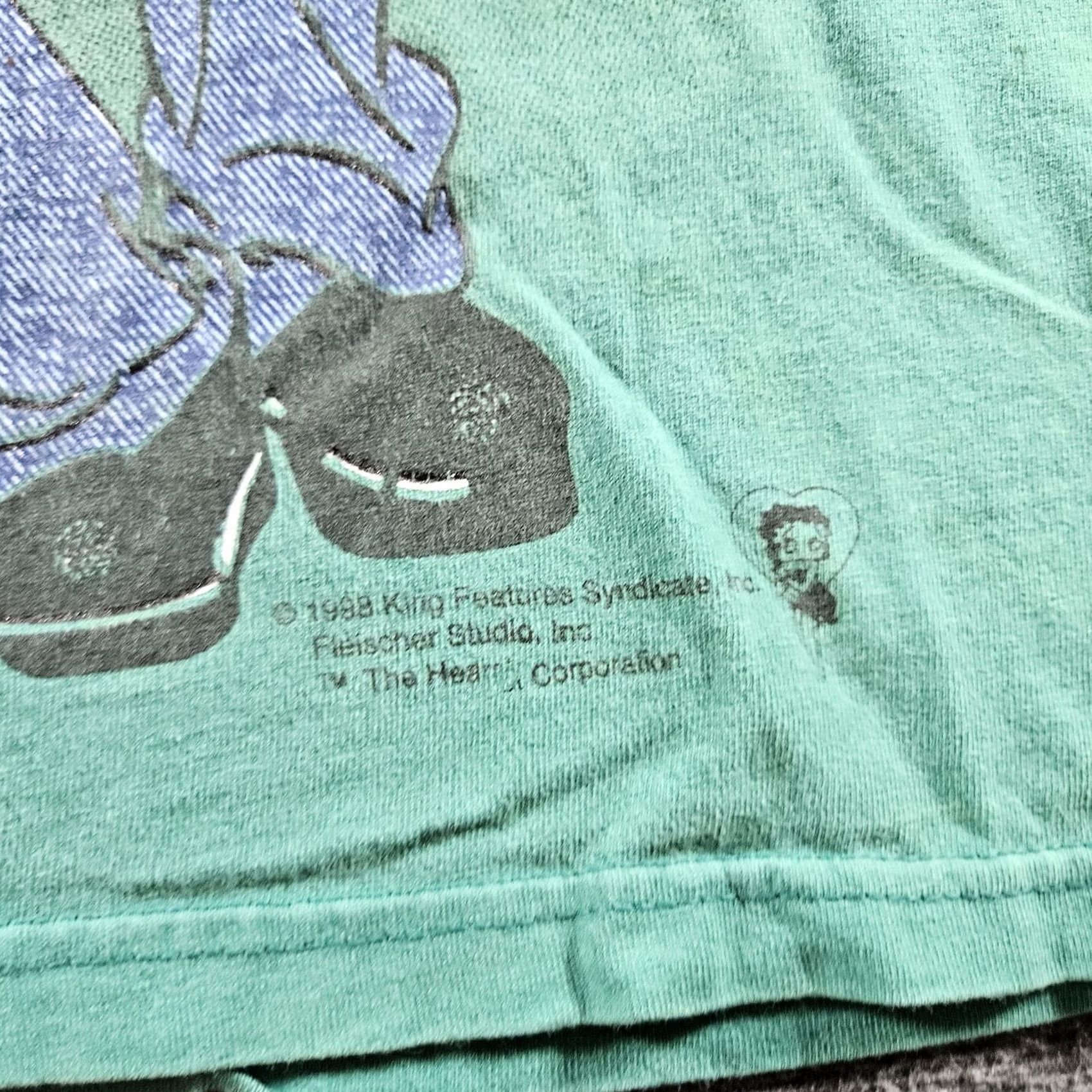 Hanes VINTAGE Betty Boop Shirt Womens XL Green U Go Girl Graphic Tee 90s Hanes Her Way Size XL / US 12-14 / IT 48-50 - 3 Thumbnail