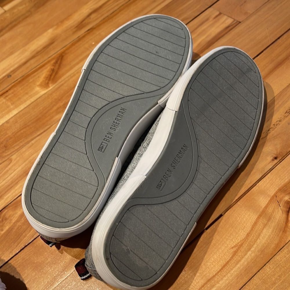 Ben Sherman Ben Sherman heather gray canvas white sidewall tie sneakers Size US 7 / EU 40 - 6 Thumbnail