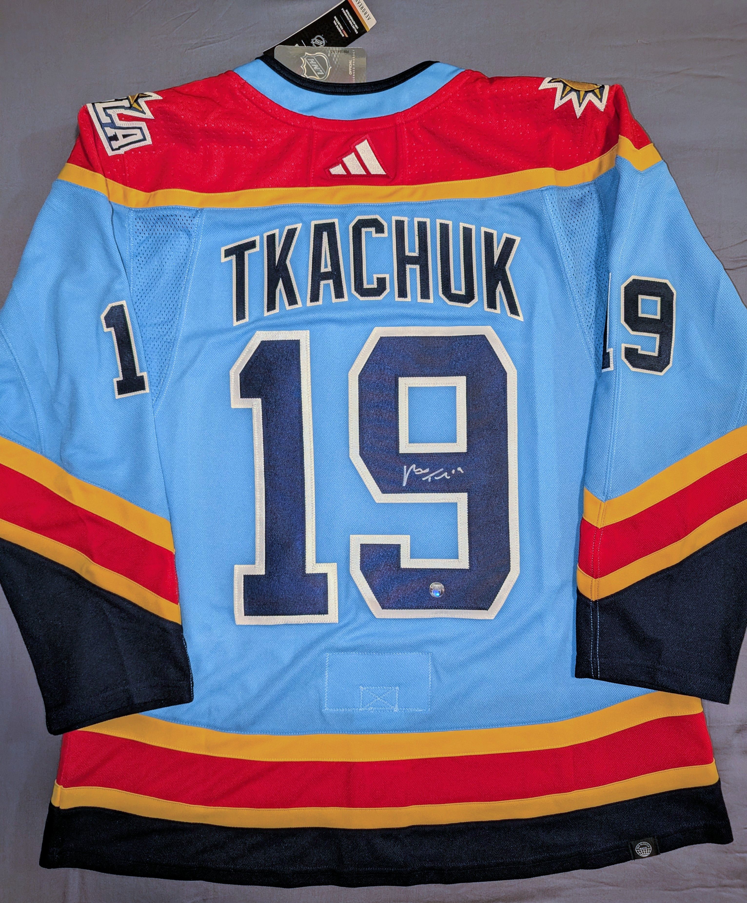 Adidas SIGNED MATTHEW TKACHUK FLORIDA PANTHERS REVERSE RETRO JERSEY Size US XL / EU 56 / 4 - 1 Thumbnail
