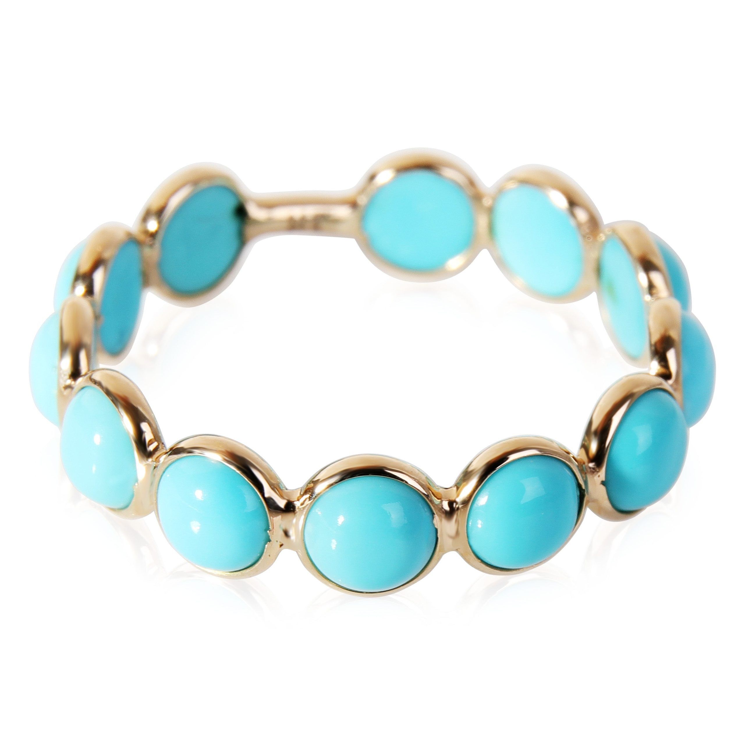 image of Tiffany Co Turquoise Bezel Set Ring In 14K Yellow Gold, Women's