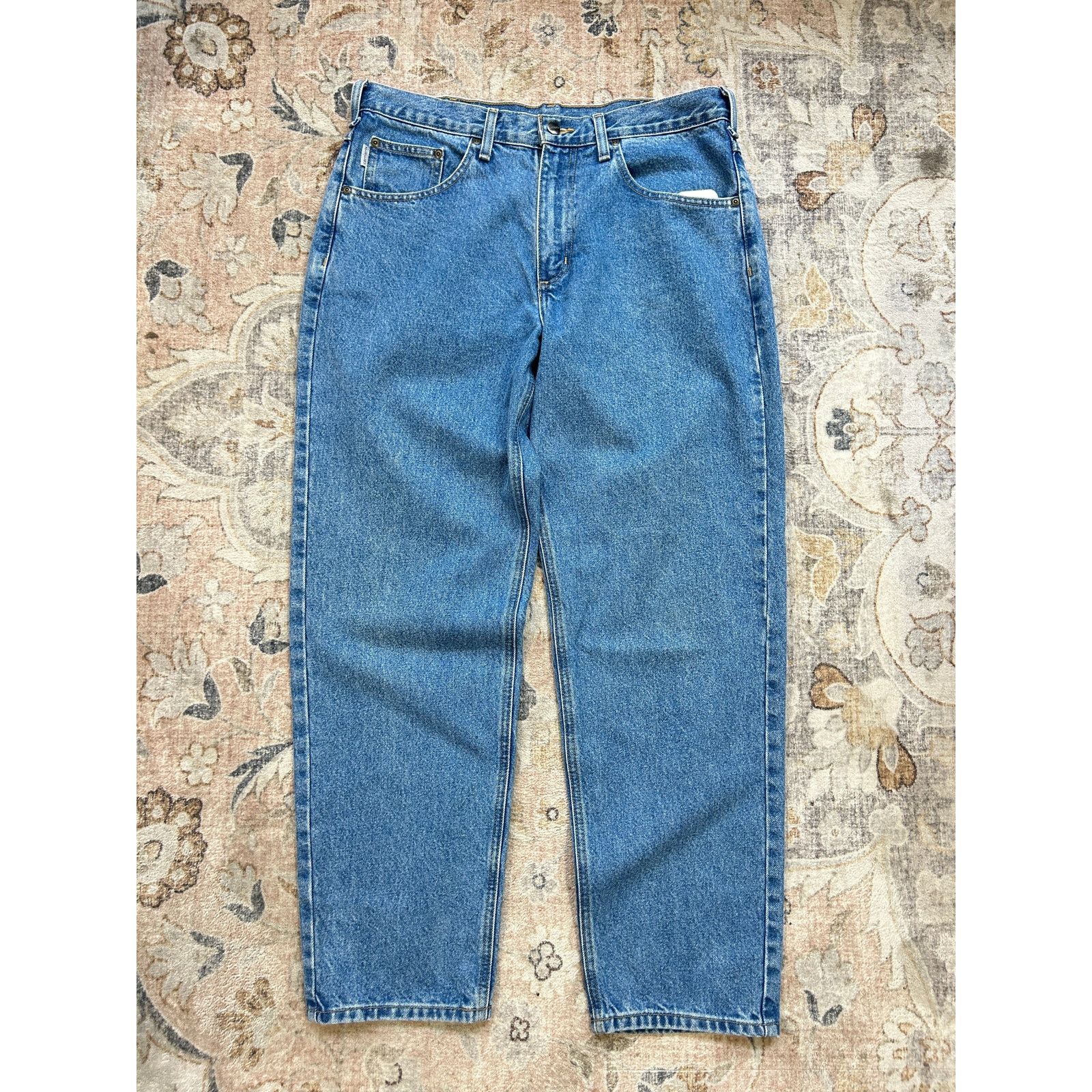 Carhartt Carhartt Denim Work Wear Relaxed Fit Stone Wash Pants Sz 35W Size US 35 - 1 Thumbnail