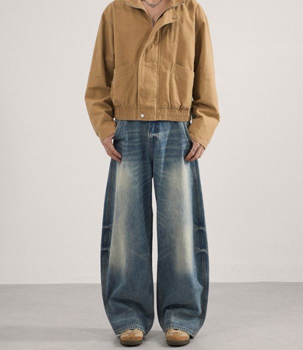 Japanese Brand American wide-leg whiskered baggy jeans for men Size US 32 / EU 48 - 1 Thumbnail