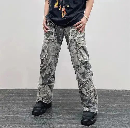 Japanese Brand VIBE Camouflage Y2K Fashion Baggy Jeans Cargo Pants Size US 30 / EU 46 - 4 Thumbnail