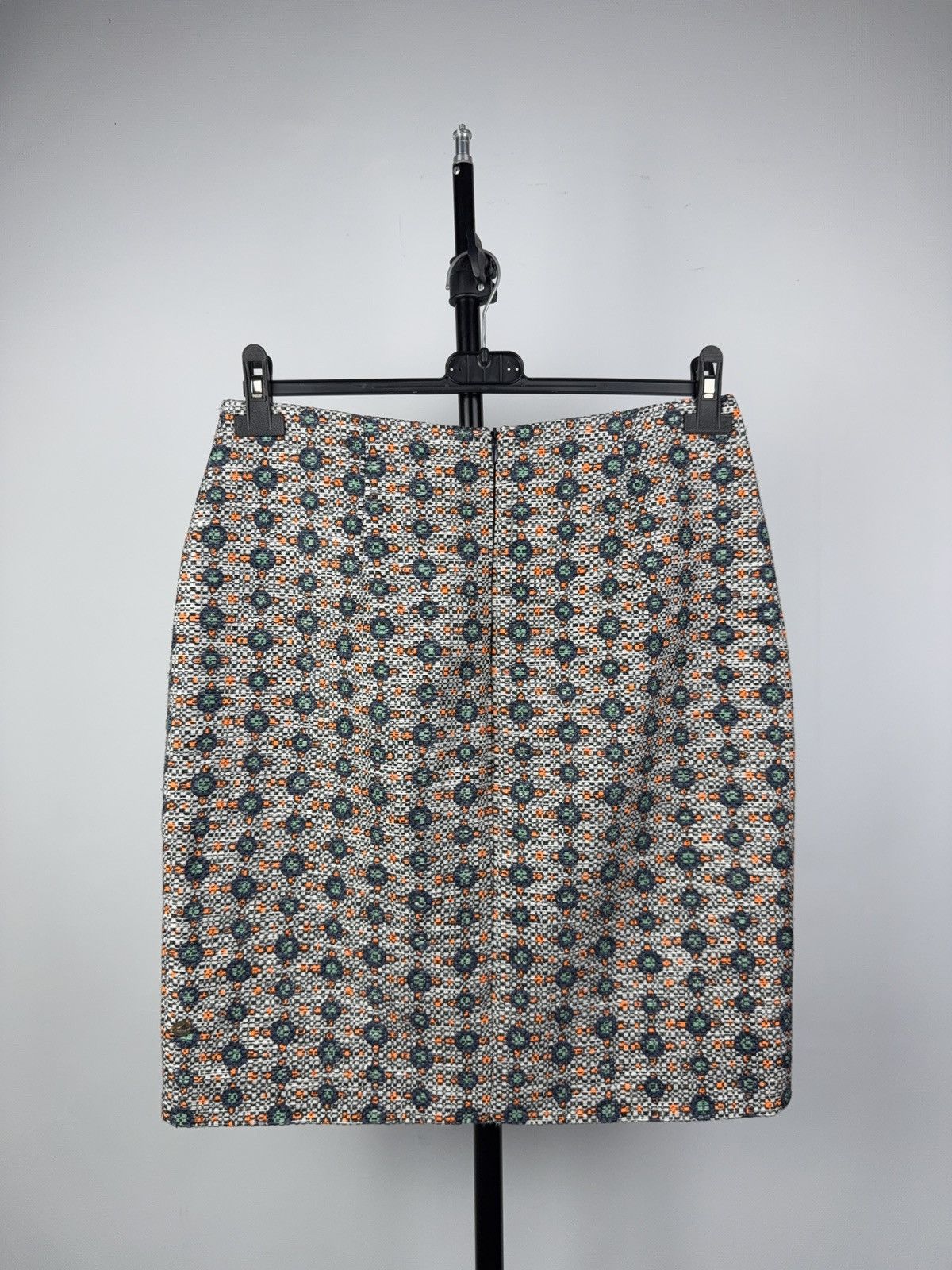 Hugo Boss Luxury Retro 00s Boss Orange Patterned Tweed Mini Skirt Size 28" / US 6 / IT 42 - 4 Thumbnail