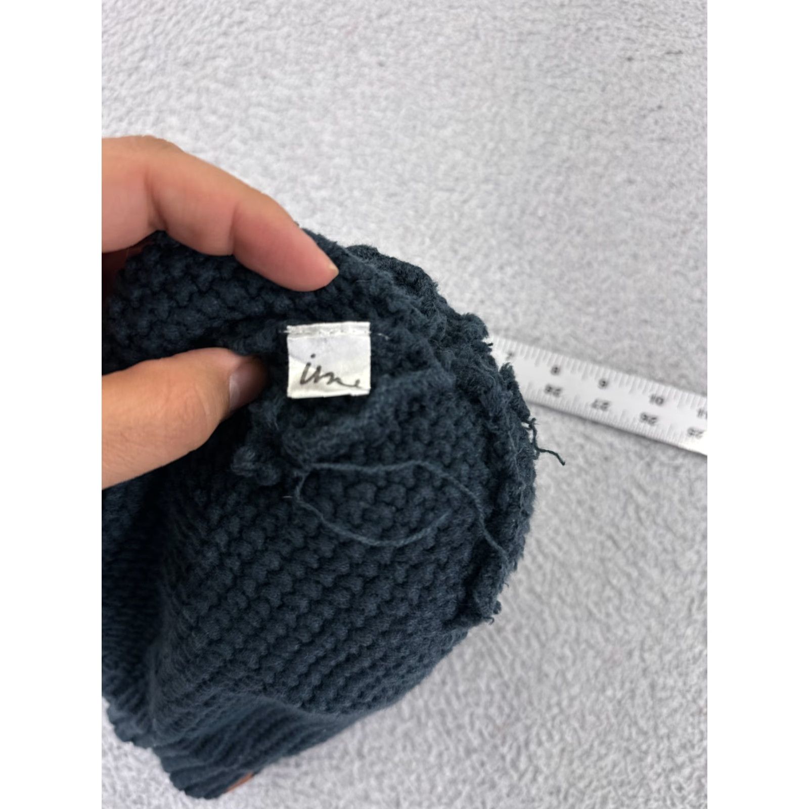 Vintage Beanie Beanie, Toque WOMENS One Size Blue 100% Acrylic Knit Hat/Cap Ski Theme Winter Adult Womens Size ONE SIZE - 6 Thumbnail