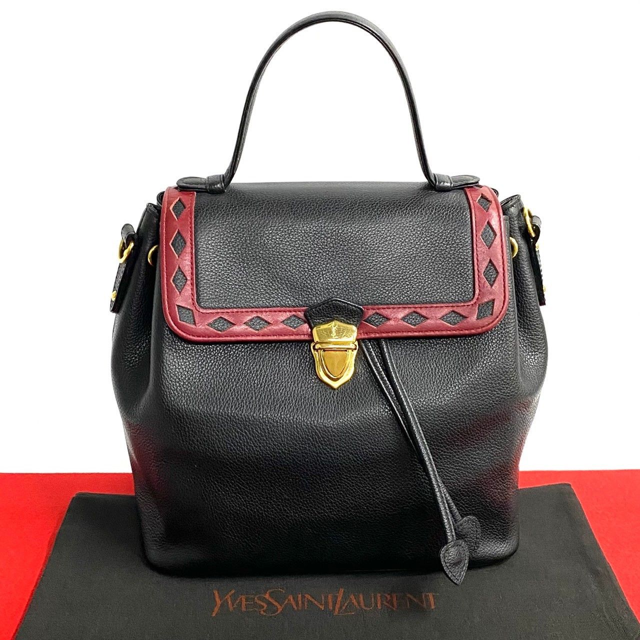 Yves Saint Laurent Yves Saint Laurent Yves Saint Laurent Leather Handbag Leather Handbag DUTY FREE for USA Size ONE SIZE - 1 Thumbnail