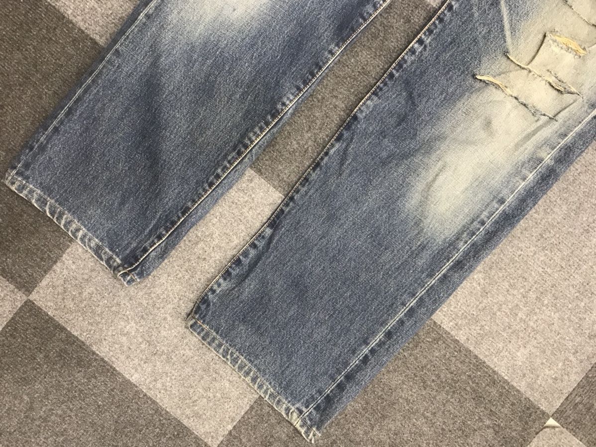 Edwin 💥Insane 90s💥 EDWIN 505x Distressed Mud Wash Selvedge Jeans Size US 31 - 5 Thumbnail