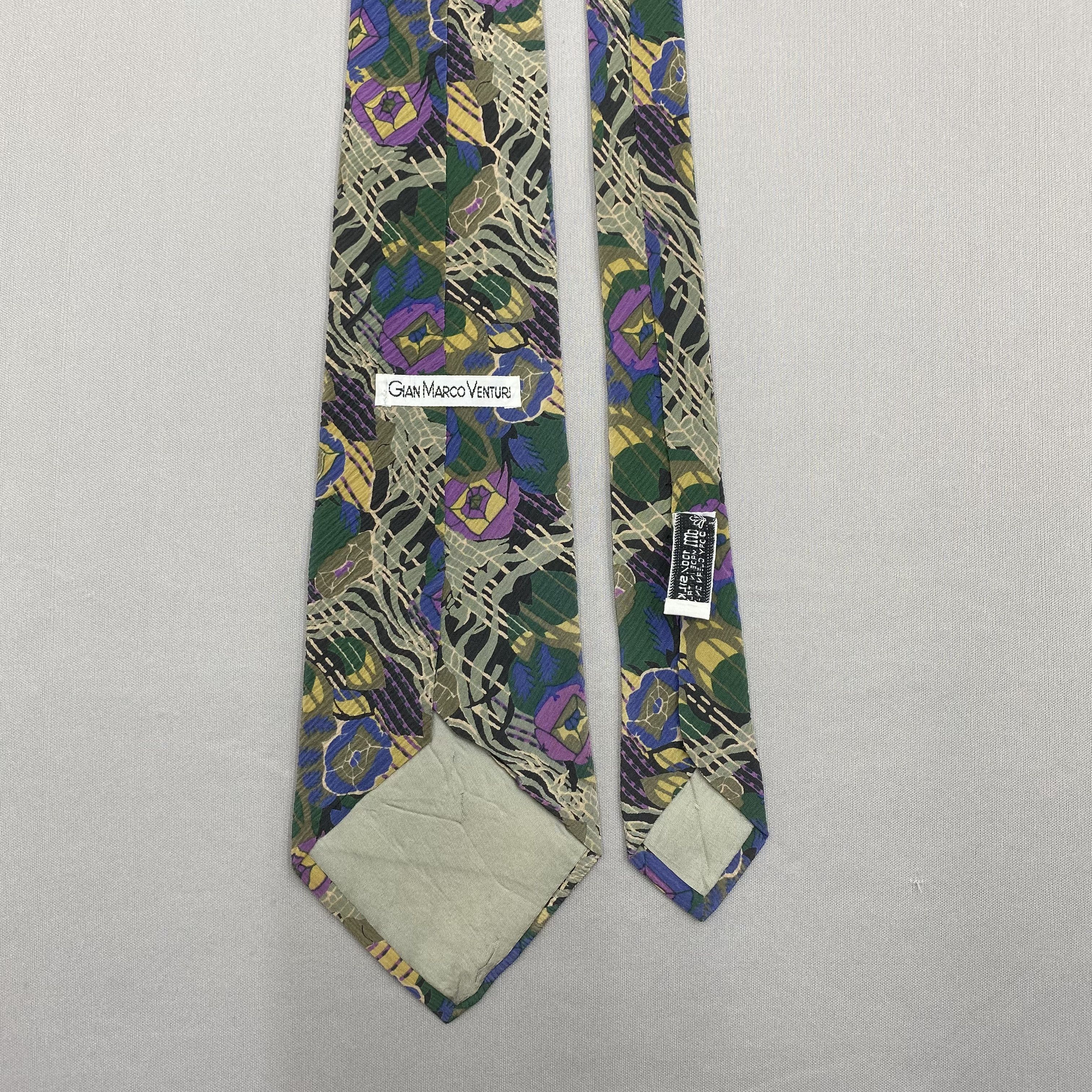 GianMarco Venturi Vintage Gian Marco Venturi SILK Necktie Cravate Pure Silk Size ONE SIZE - 6 Thumbnail