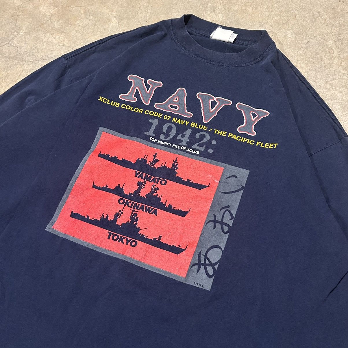 Southpole × Vintage Vintage Y2K XClub US Navy Baggy Longsleeve Tee Skater Hiphop Size US XXL / EU 58 / 5 - 3 Thumbnail