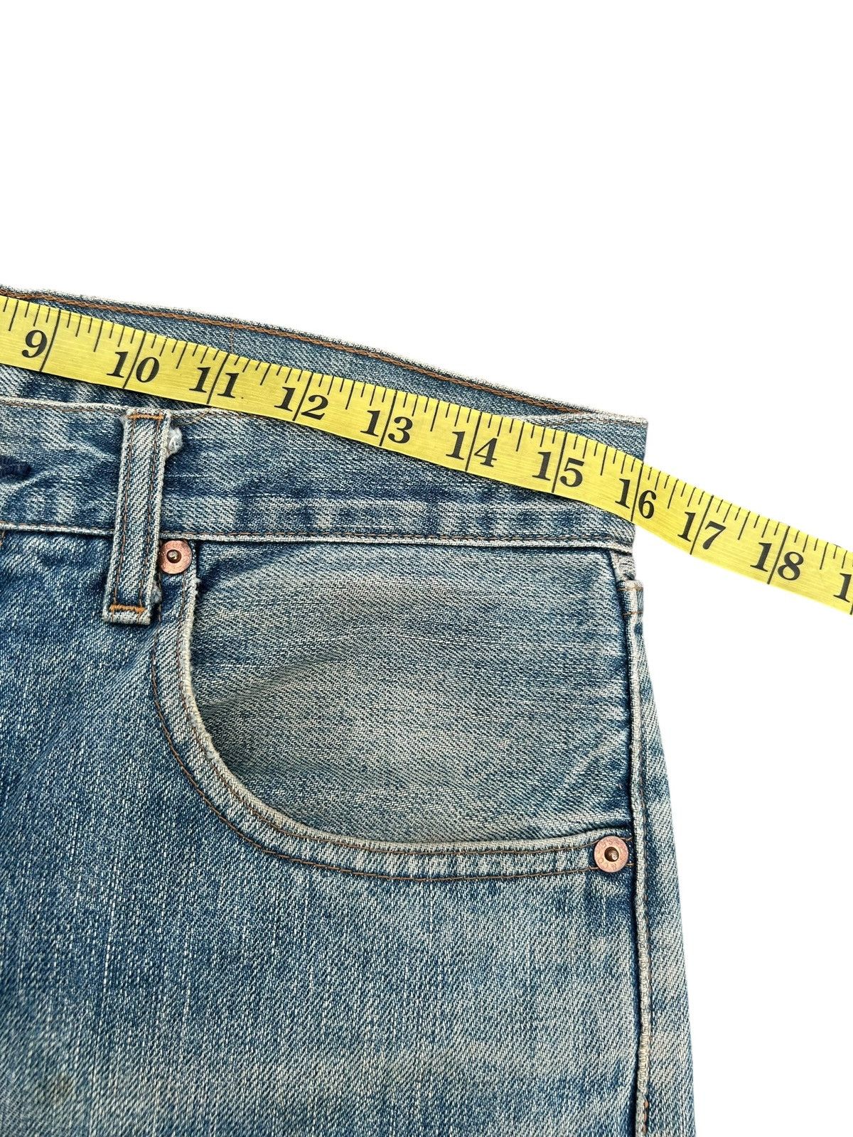 Kapital Thrashed Vintage Levis big E Selvedge Denim Jeans Size US 32 / EU 48 - 20 Thumbnail