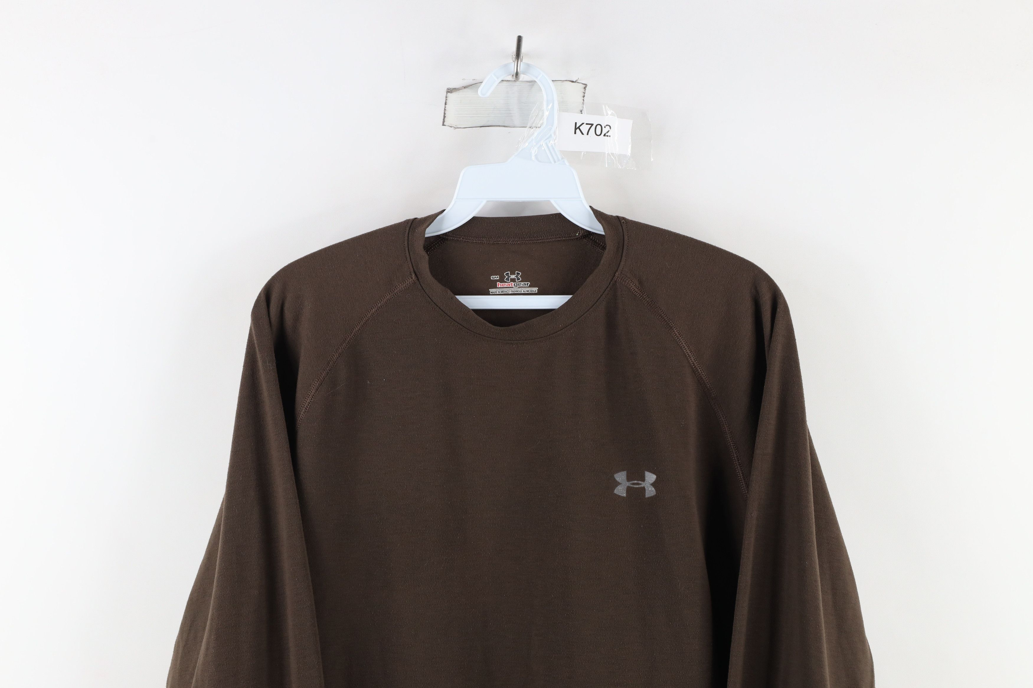 Under Armour × Vintage Under Armour Knit Training Long Sleeve T-Shirt Brown Size US S / EU 44-46 / 1 - 2 Thumbnail