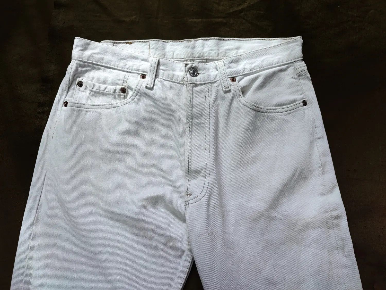 Levi's × Levi's Vintage Clothing Levis 501 Usa vintage white denim Size US 30 / EU 46 - 3 Thumbnail