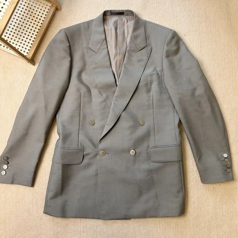 Burberry Burberry Gray Wool Men's Blazer Jacket Size US L / EU 52-54 / 3 - 1 Thumbnail
