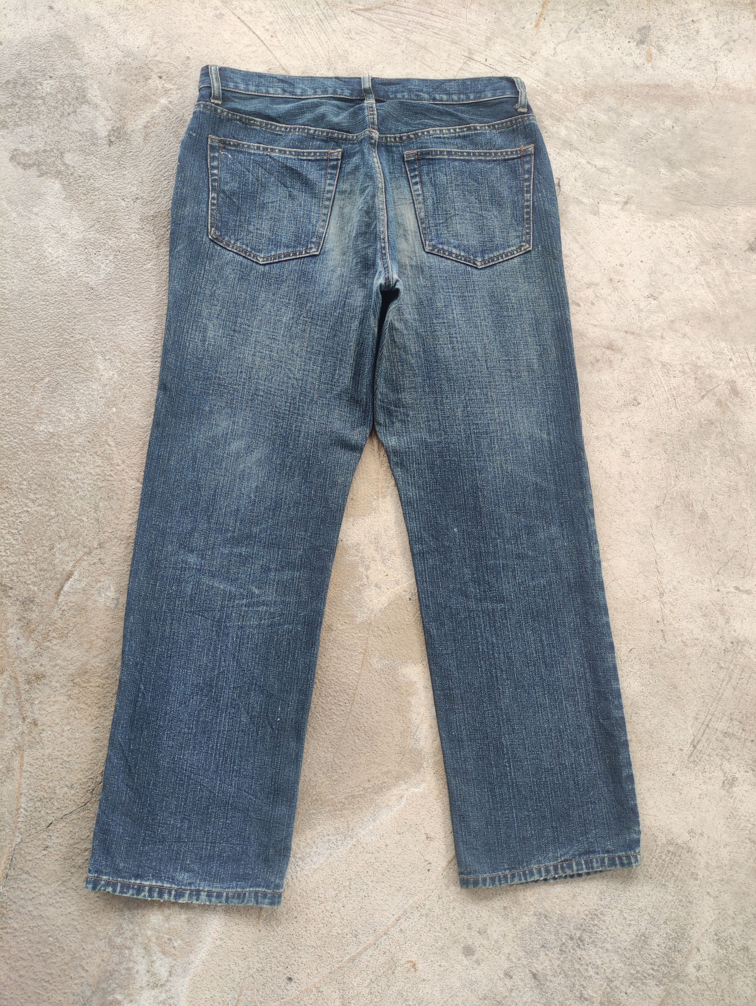 Japanese Brand Vintage Top Valu Jean Distressed Faded Denim Pants Size US 35 - 8 Thumbnail