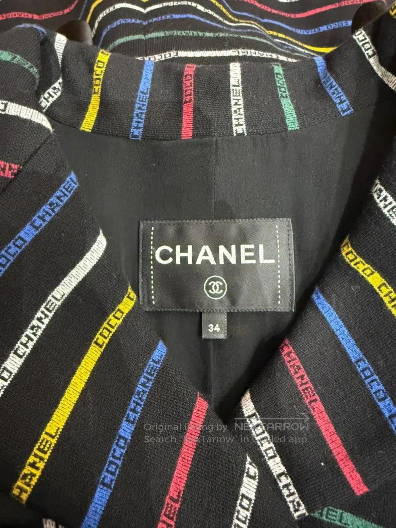 Chanel Chanel 22S colourful striped letter jacket Size XXS / US 00 / IT 34 - 4 Thumbnail