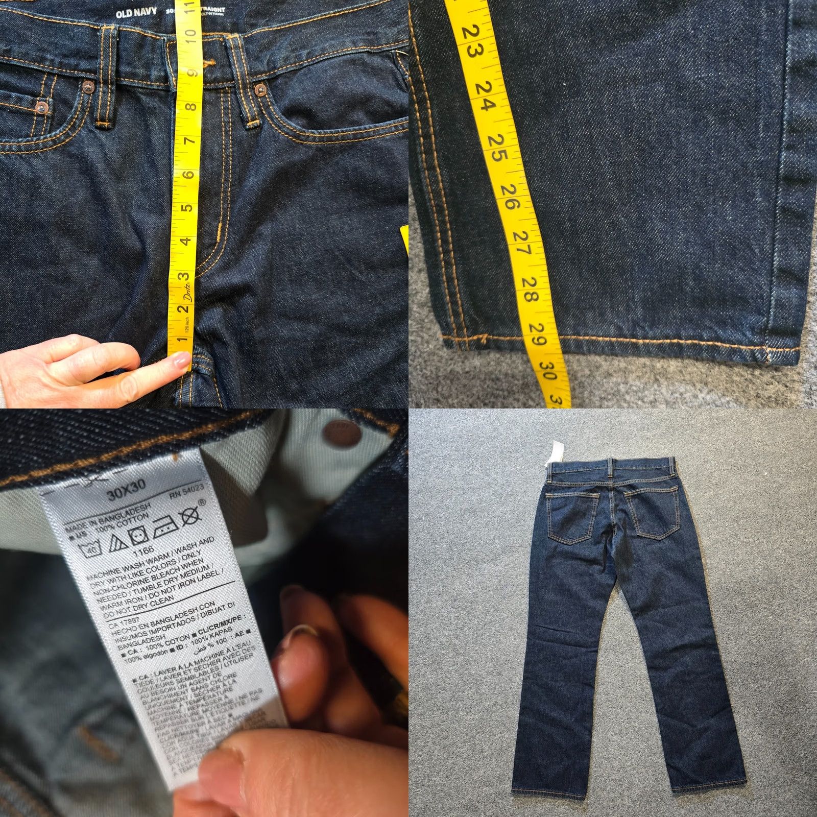 Old Navy Old Navy Jeans Mens 30x30 Blue Straight Leg Dark Wash Mid Rise Capsule Casual Jeans Regular Men XS? Size US 30 / EU 46 - 8 Thumbnail