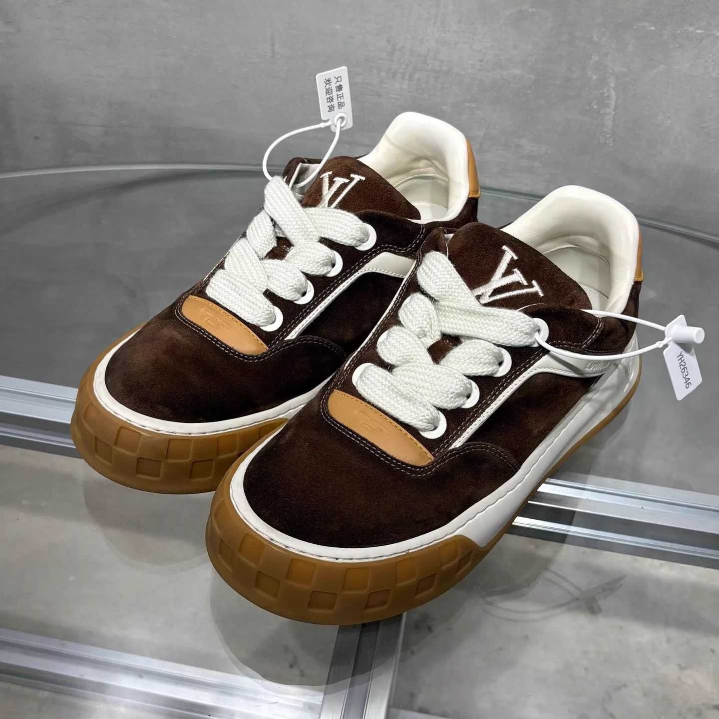 Louis Vuitton LV Tilted Brown Biscuit Shoes UK8 42 Size US 9 / EU 42 - 2 Thumbnail