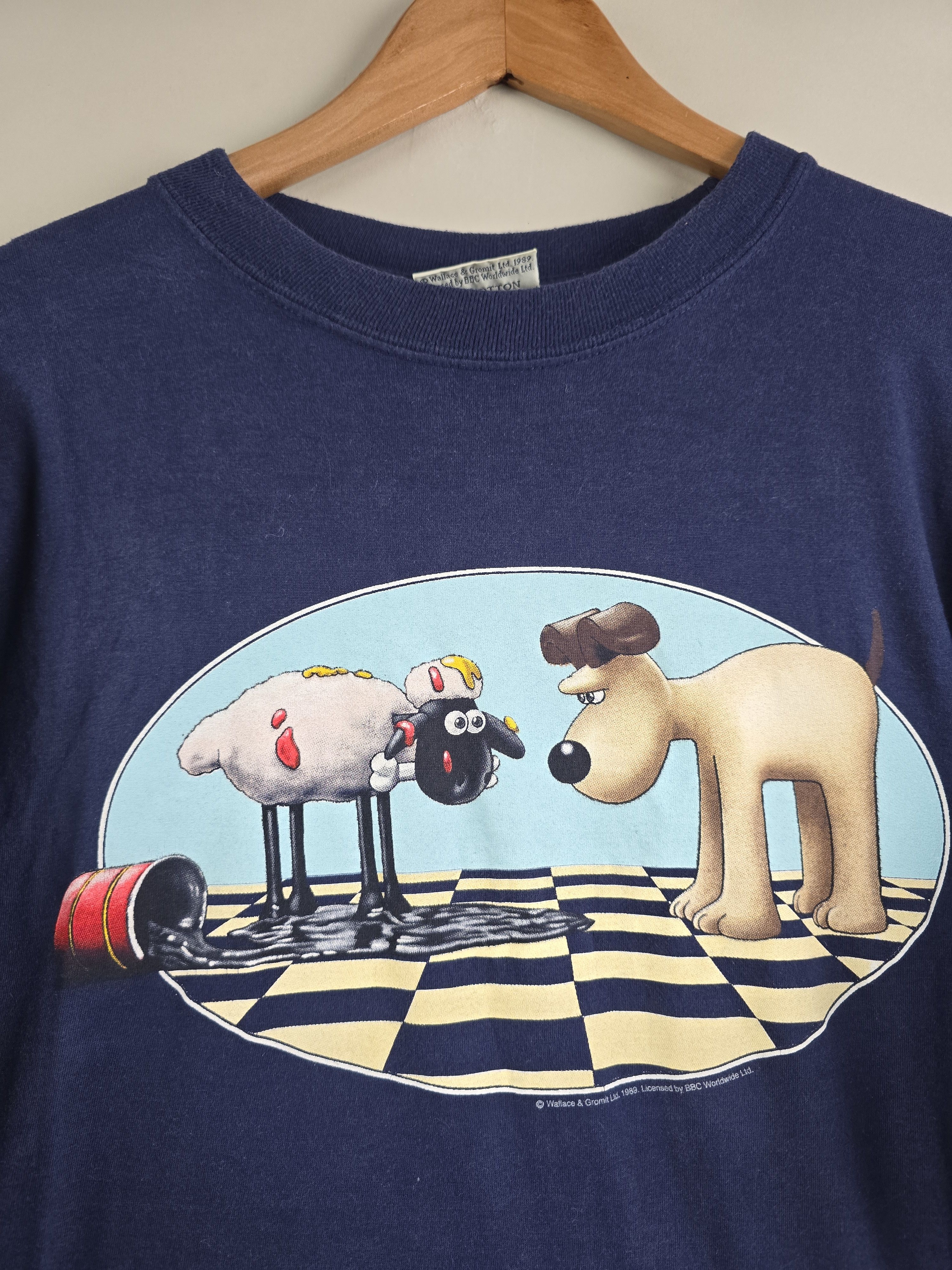 Anime × Vintage 1989 BBC's Wallace and Gromit XL 23" 29" Size US XL / EU 56 / 4 - 3 Thumbnail