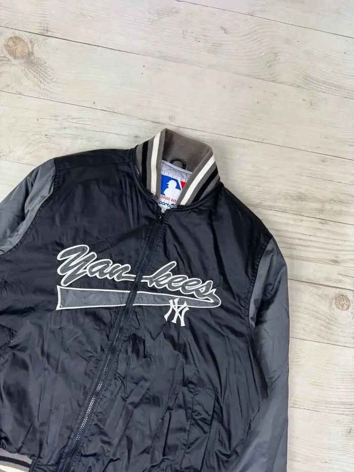 New York Yankees Vintage New York Yankees MLB Bomber Jacket 90s Big Logo Size US L / EU 52-54 / 3 - 2 Thumbnail