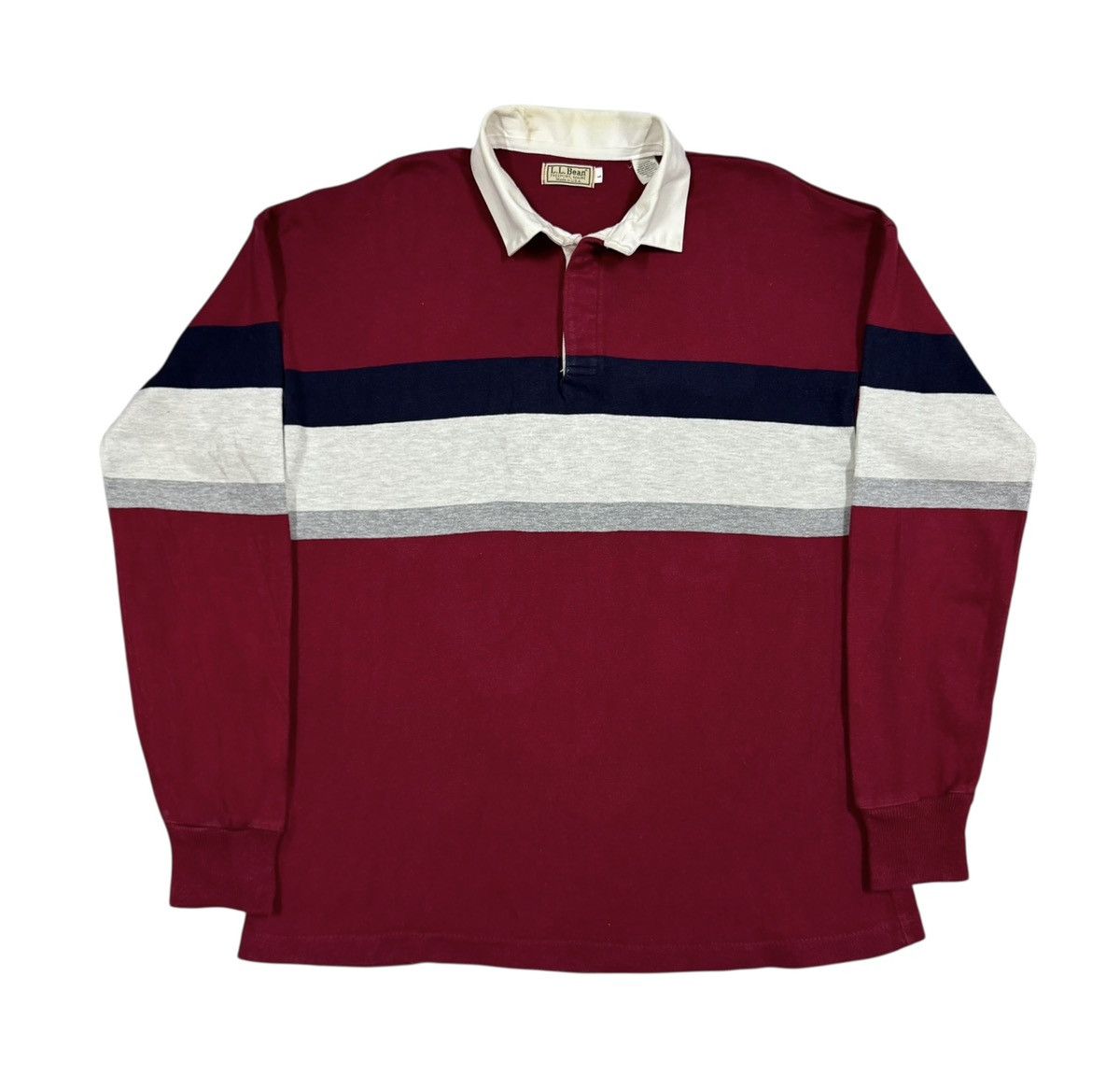 L.L. Bean Vtg🔥80’s LL Bean Rugby Stipred Shirt Made In Usa Size US L / EU 52-54 / 3 - 1 Thumbnail