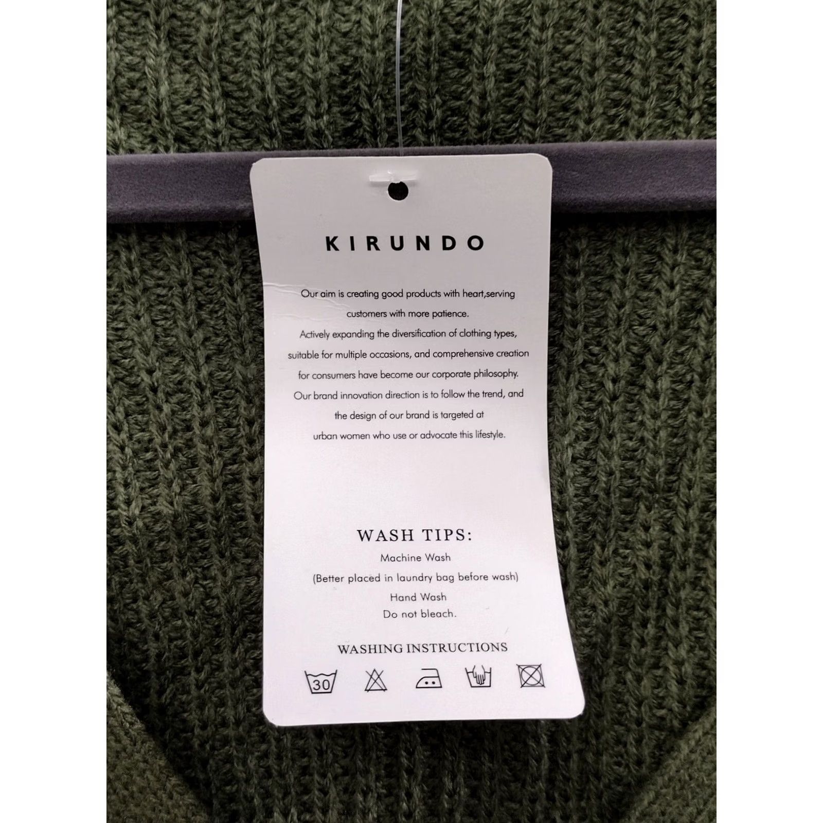 Olive Kyrundo Cardigan Women Olive Green V-Neck Long Sleeve Knit Lightweight Breathable Open-Knit M Sweater Size M / US 6-8 / IT 42-44 - 6 Thumbnail