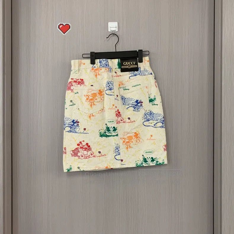 Gucci Gucci Cartoon pattern full-print skirt Size 26" / US 2 / IT 38 - 2 Thumbnail