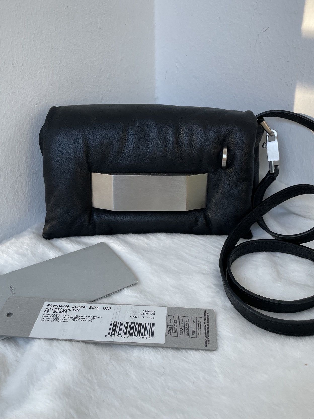 Pre-owned Rick Owens Pillow Griffin Leather Bag