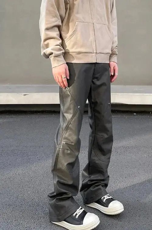Jean Horiko x Yura Straight Leg Stacked PU Leather a pant Size US 30 / EU 46 - 1 Thumbnail