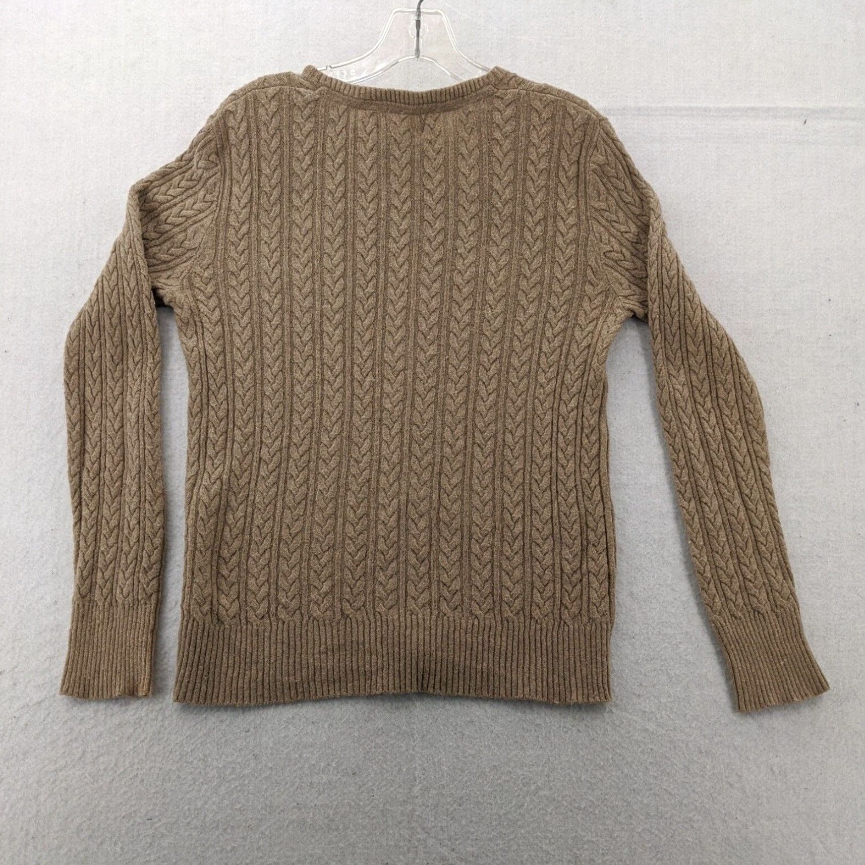 Eddie Bauer VINTAGE Eddie Bauer Sweater Cardigan Womens Small Brown Cable Knit Button Up 5% Cashmere Size M / US 6-8 / IT 42-44 - 2 Thumbnail