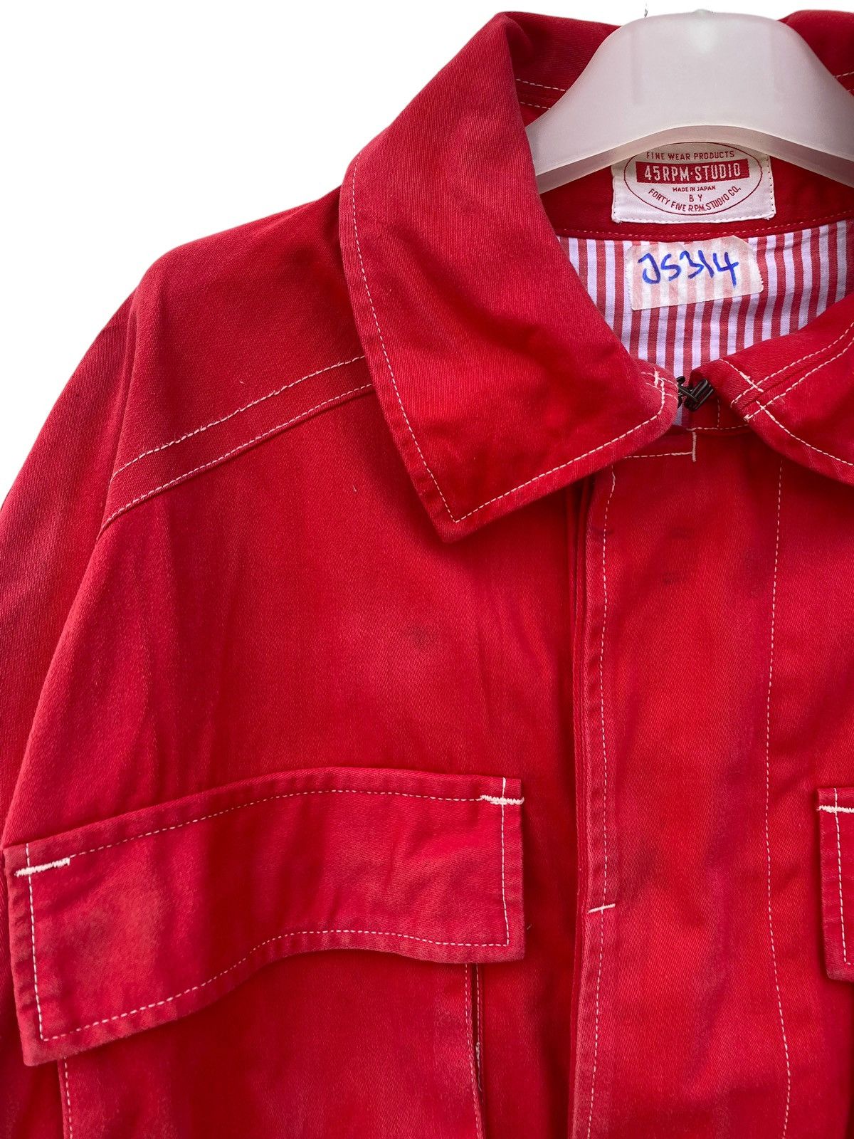 45rpm Vintage 45 RPM Uneven Sun Faded Crop Trucker Jacket Size US XL / EU 56 / 4 - 3 Thumbnail