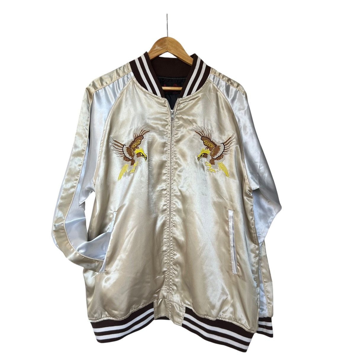 Other Vintage Japanese Sukajan Zip Up Bomber Jacket Size US XL / EU 56 / 4 - 3 Thumbnail