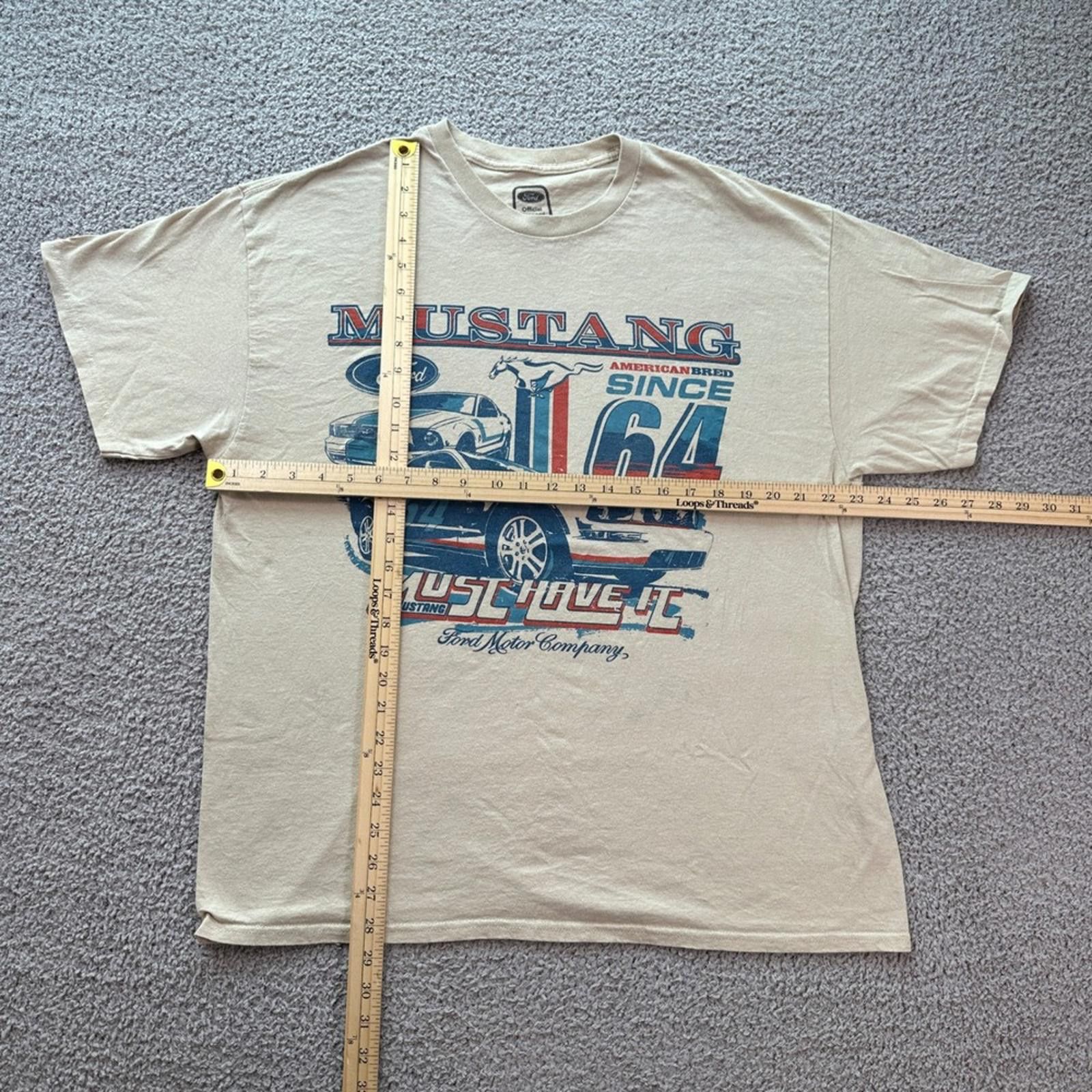 Ford Ford Mustang American Breed 64 T Shirt Mens Tan Official Size US L / EU 52-54 / 3 - 2 Thumbnail