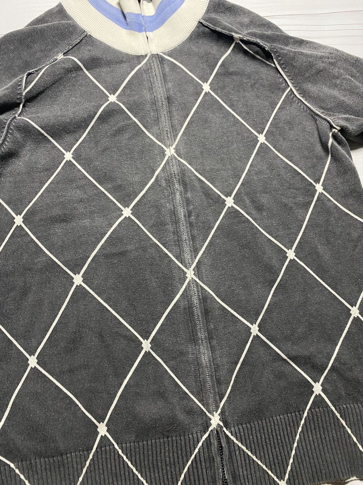Armani × Vintage Vintage Armani Distressed faded full zip A J sweatshirt Size US S / EU 44-46 / 1 - 14 Thumbnail