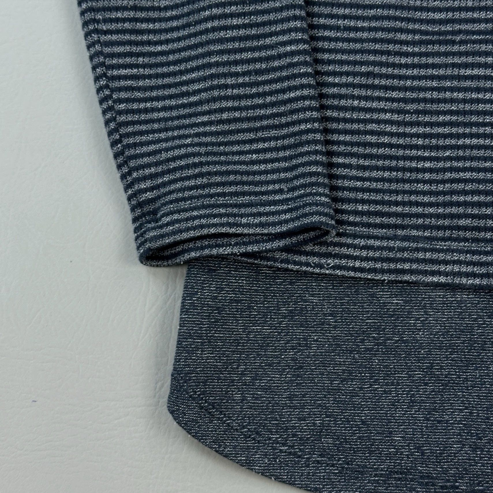 J. Jill J Jill Fit Sweatshirt Women's Medium Blue Striped Cowl Neck Tunic Pullover Cozy Size M / US 6-8 / IT 42-44 - 3 Thumbnail