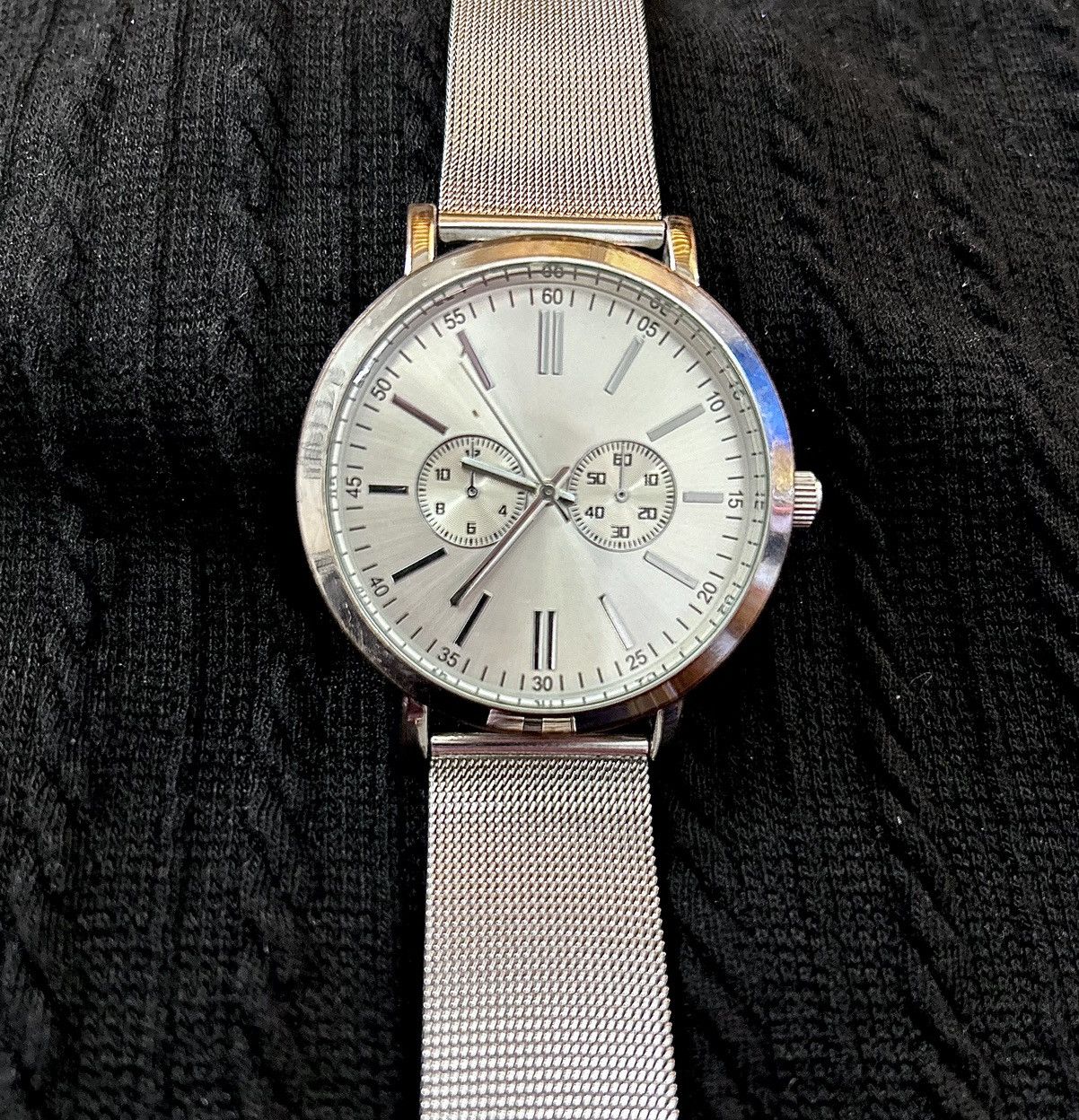 Aldo × Vintage Vintage ALDO UNISEX S-3775 Silver Mesh Metal Band Watch Size ONE SIZE - 10 Thumbnail