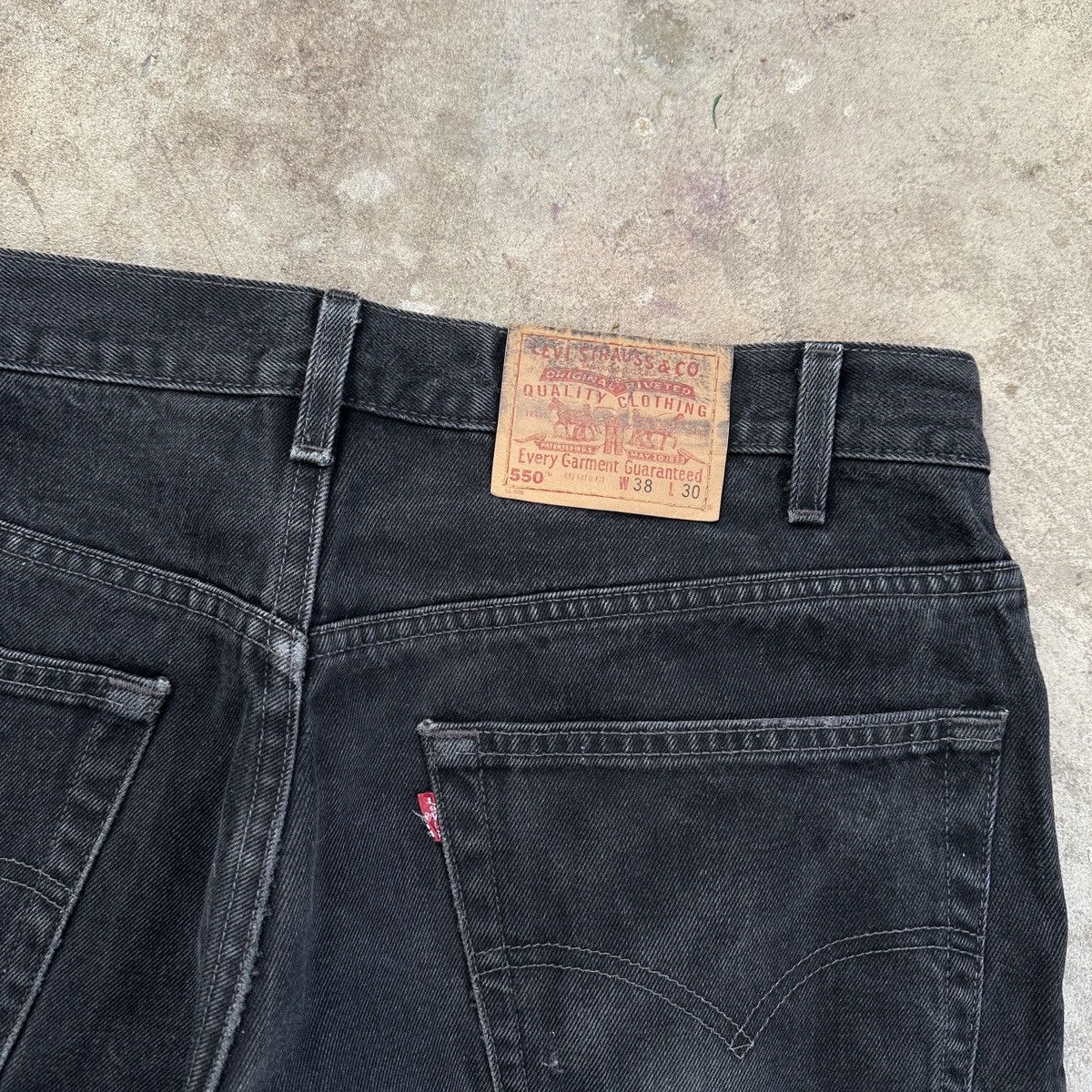 Levi's × Vintage Vintage Levis 550 Relaxed Fit Stone Wash Denim Size US 38 / EU 54 - 6 Thumbnail