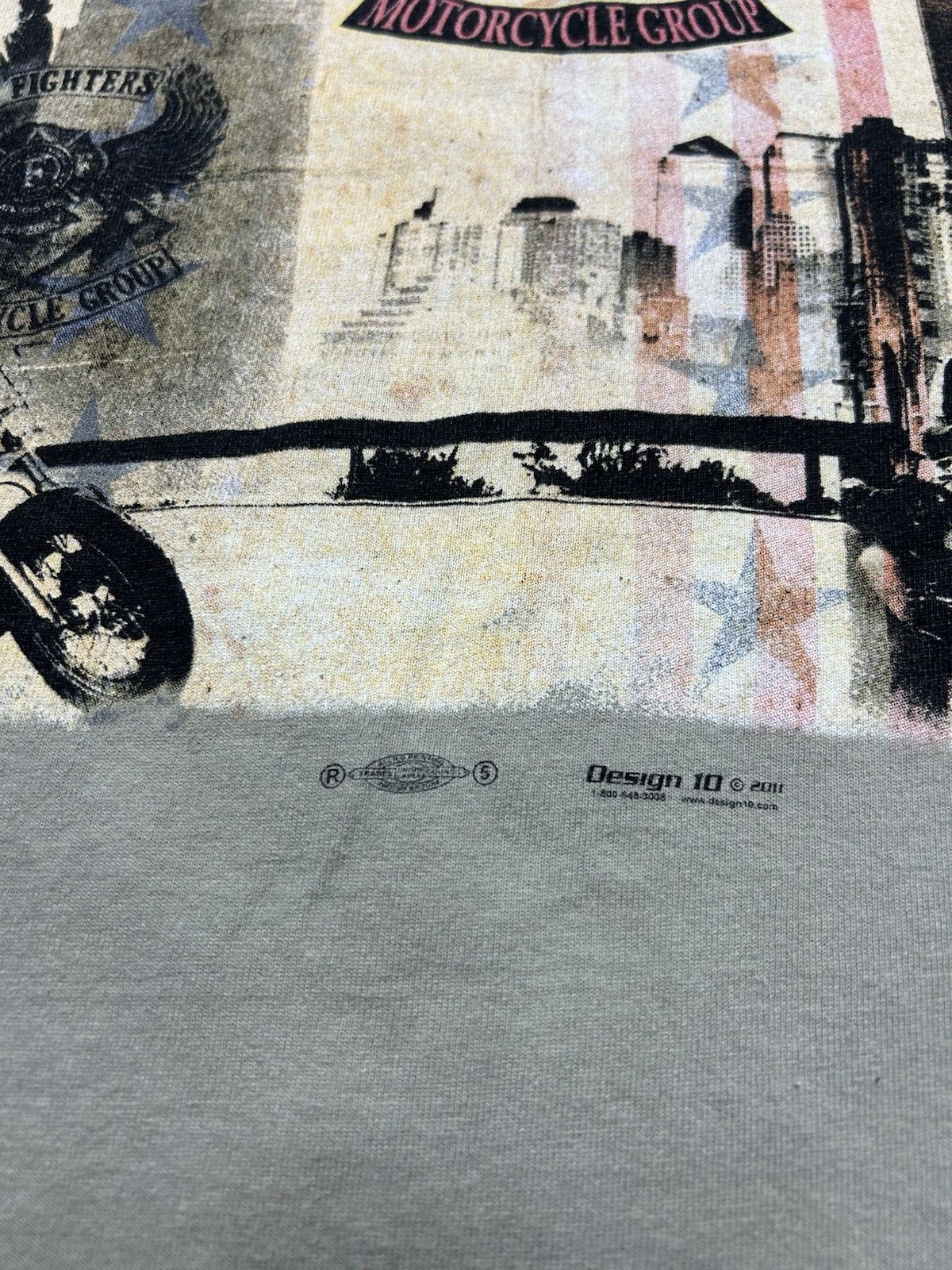 Vintage Vtg t shirt firefighters motorcycle grou twin towers Union L Size US L / EU 52-54 / 3 - 6 Thumbnail