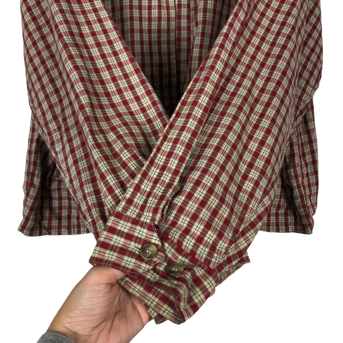 Flannel 🔥90s Vintage Flannel Jacket Tartan Design Tong Issey Moyake Size US L / EU 52-54 / 3 - 12 Thumbnail