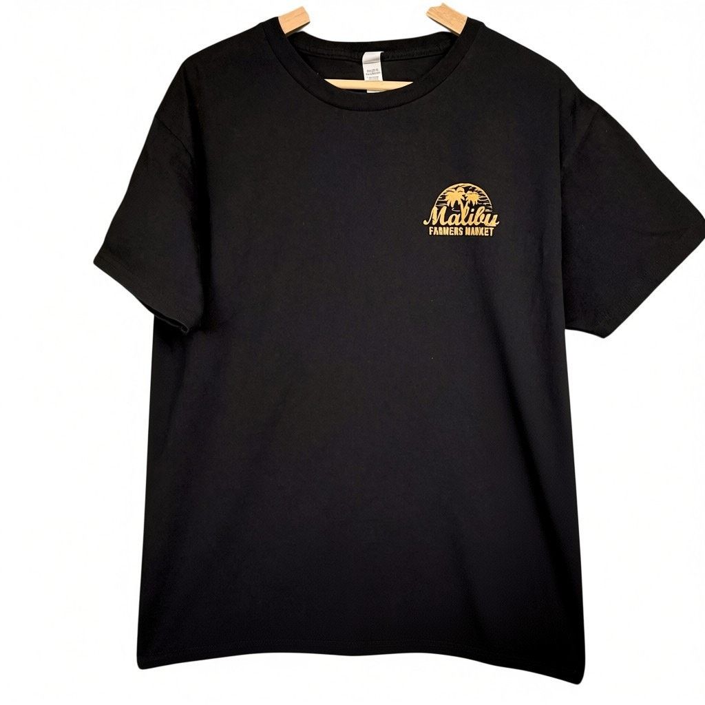 Hanes Malibu Farmers Market Mens Large 100% Cotton Black T Shirt Size US L / EU 52-54 / 3 - 1 Thumbnail