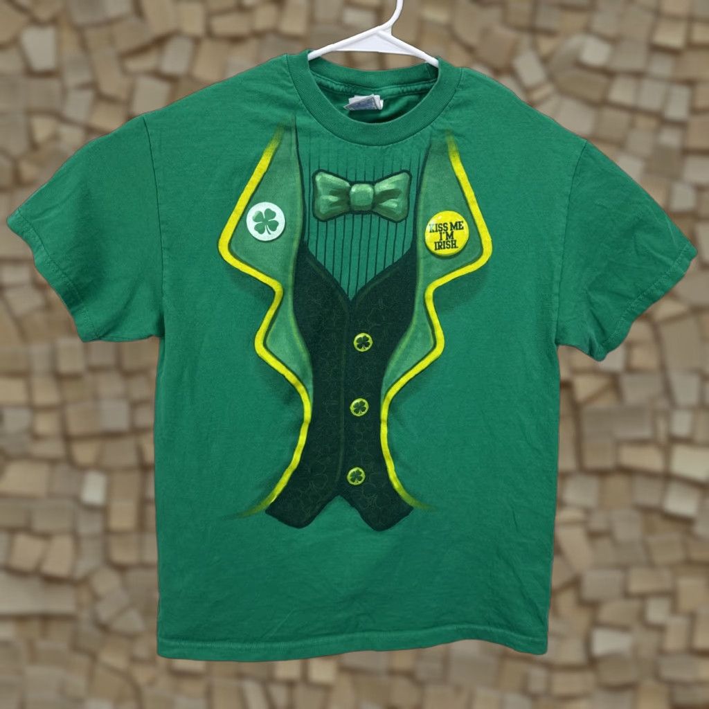 Vintage VINTAGE ST PATRICK’S DAY T SHIRT Green 90s Irish Leprechaun Logo Regular Medium Mens T-Shirt Size US M / EU 48-50 / 2 - 1 Thumbnail