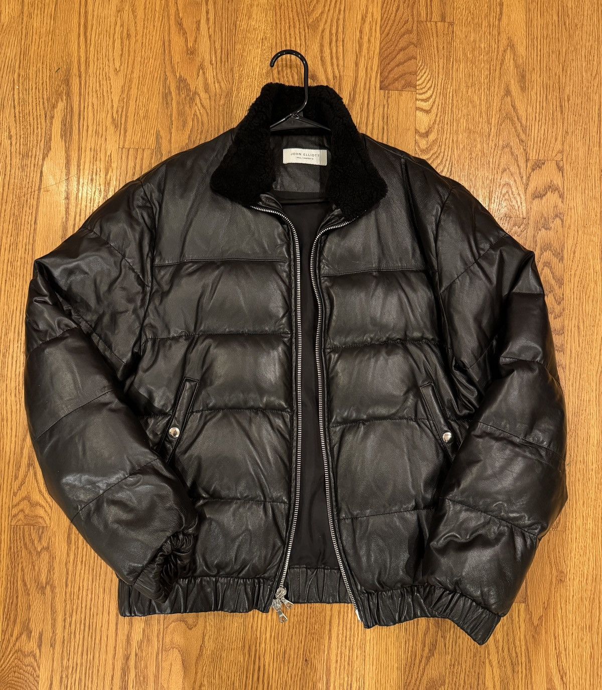John Elliott John Elliott Leather Down Bomber Jacket / Black / 3 / Large Size US L / EU 52-54 / 3 - 1 Thumbnail