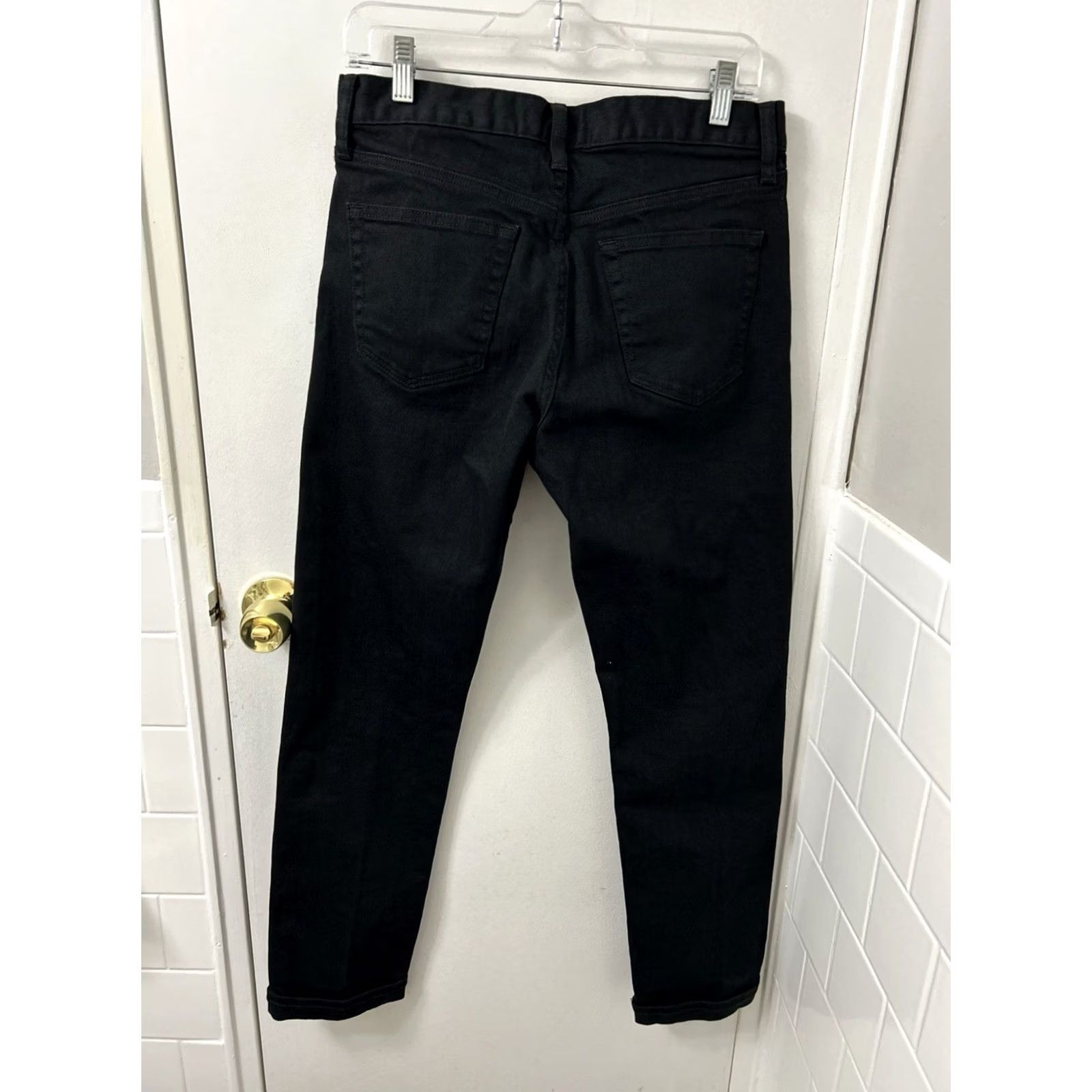 Uniqlo UNIQLO JEANS Slim Straight Jeans Mens 30x32 Black Selvedge Stretch Denim Button Fly 5-Pocket Baggy? No. Size US 30 / EU 46 - 6 Thumbnail