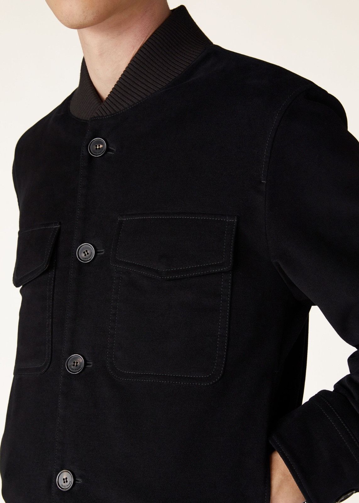 Loro Piana o1srvl11e0225 FAN9977 Kiku Velvet Bomber Jacket in Black Size US M / EU 48-50 / 2 - 4 Thumbnail