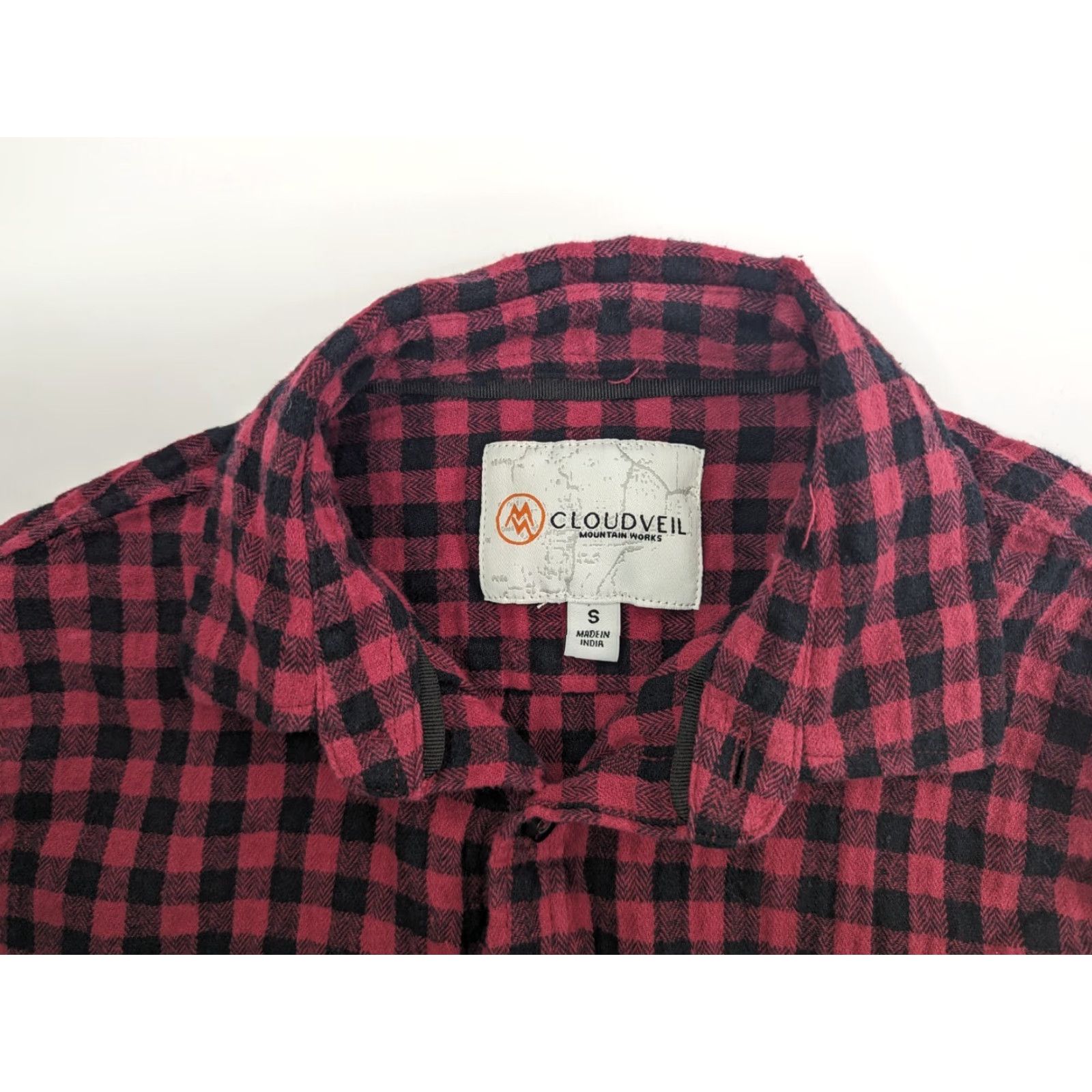 Vintage Cloudveil Button-Up Shirt Mens Small Cotton Flannel Red Checkered Long Sleeve Size US S / EU 44-46 / 1 - 6 Thumbnail