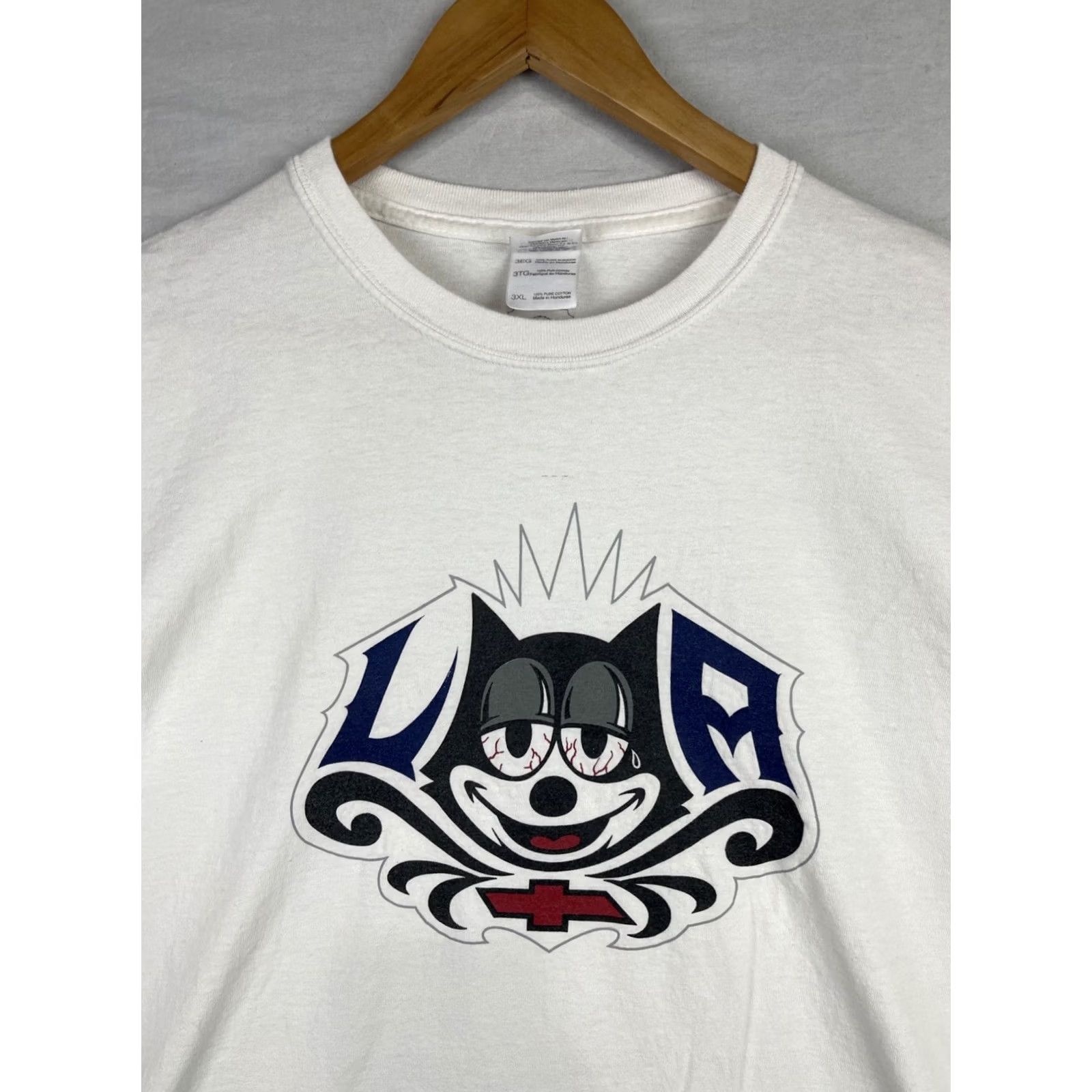 Vintage Mister Cartoon Shirt Mens 3XL White T-Shirt Cartoon Tattoo City Hip Hop Y2K Tee brandsed Logo Size US XXL / EU 58 / 5 - 3 Thumbnail