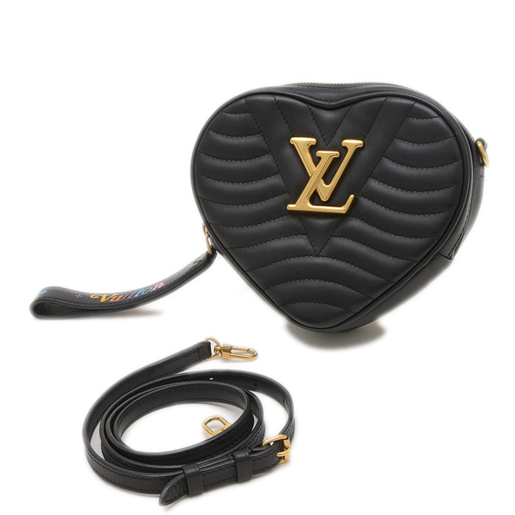 Louis Vuitton New Wave Heart 2Way Bag Shoulder Black M52796 Bp, Women's