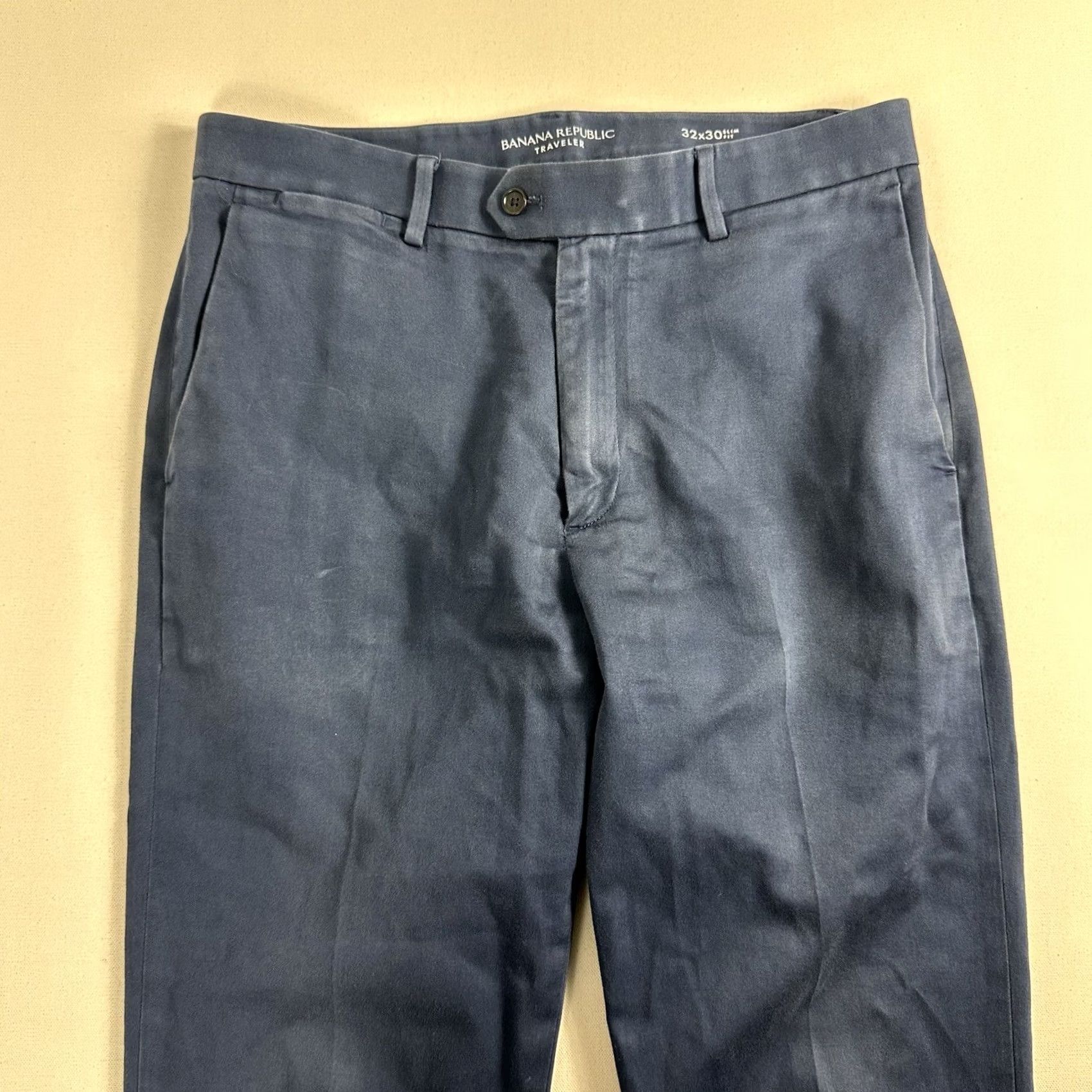 Banana Republic Banana Republic Traveler Pants Mens 32x30 Blue Stretch Slim Fit Preppy Size US 32 / EU 48 - 3 Thumbnail